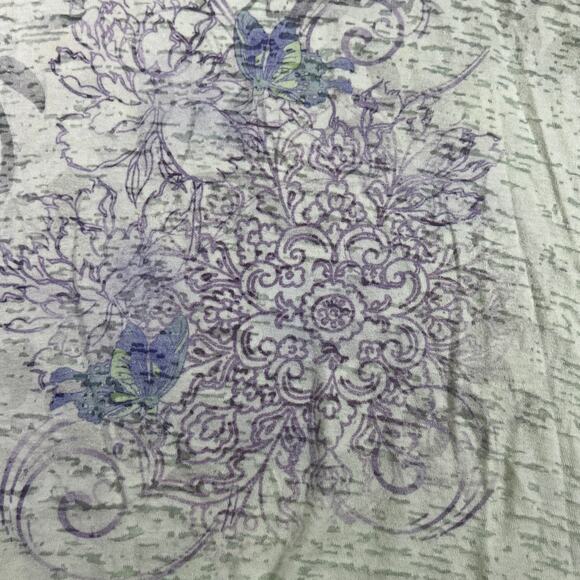 Sonoma Sleeveless Floral Burnout Knit Tank Top Blouse 1X - Picture 3 of 10